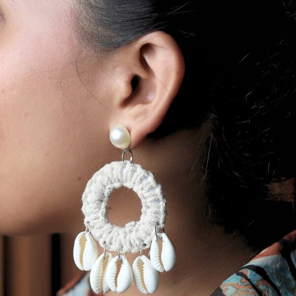 Shankha Sutra – Boho Shell Dangler Earrings